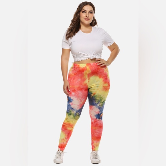 Plus Size Tie Dye Legging - Picture 1 of 4